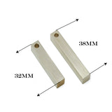 10pcs 3D Rectangle Brass Stamping Blanks 1 1/2 x 1/4