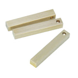 10pcs 3D Rectangle Brass Stamping Blanks 1 1/2 x 1/4