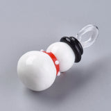10pcs Snowman Lampwork Pendants Christmas Charms DIY Necklaces Jewelry Making