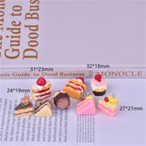 10pcs 3D Strawberry Cake Resin Charms for Jewelry Making