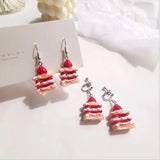 10pcs 3D Strawberry Cake Resin Charms for Jewelry Making