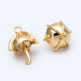 10pcs 3D Umbrella Charm for Earrings, DIY Jewelry Making Supplies