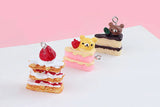 10pcs 3D Bear Strawberry Cake Resin Charms for DIY Bracelet Jewelry