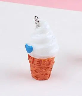10pcs 3D Bear Strawberry Cake Resin Charms for DIY Bracelet Jewelry
