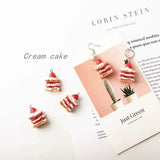10pcs 3D Bear Strawberry Cake Resin Charms for DIY Bracelet Jewelry