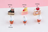10pcs 3D Bear Strawberry Cake Resin Charms for DIY Bracelet Jewelry