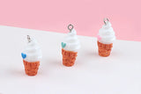10pcs 3D Bear Strawberry Cake Resin Charms for DIY Bracelet Jewelry
