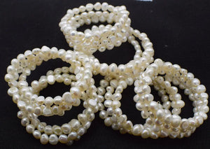 10pcs Freshwater Pearl 7-8mm Bracelet 7.5in Baroque Beads Nature