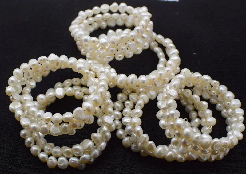 10pcs Freshwater Pearl 7-8mm Bracelet 7.5in Baroque Beads Nature