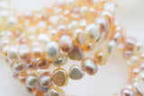 10pcs 7-8mm Pink Purple Freshwater Pearl Baroque Bracelet 7.5 Inch