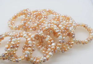 10pcs 7-8mm Pink Purple Freshwater Pearl Baroque Bracelet 7.5 Inch