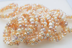10pcs 7-8mm Pink Purple Freshwater Pearl Baroque Bracelet 7.5 Inch
