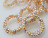 10pcs 7-8mm Pink Purple Freshwater Pearl Baroque Bracelet 7.5 Inch