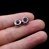 10pcs Stainless Steel Big Hole Spacer Beads for Jewelry Making