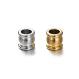 10pcs Stainless Steel Spacer Bead Charm Big Hole for DIY Bracelet Necklace