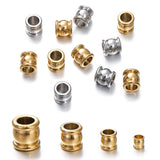 10pcs Stainless Steel Spacer Bead Charm Big Hole for DIY Bracelet Necklace