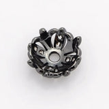 10pcs Micro Pave CZ Bead Caps 8x3mm For DIY Jewelry Making Earring Mixed