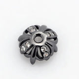 10pcs Micro Pave CZ Bead Caps 8x3mm For DIY Jewelry Making Earring Mixed