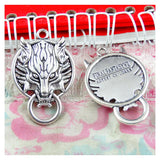 10pcs Vintage Wolf Head Charms Pendant for Necklace