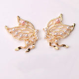 10pcs Metal/Silver Plated Butterfly Pearl Alloy Jewelry Making