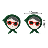 10pcs Turban Glasses Spacer Beads for Jewelry Making Acrylic Party Christmas