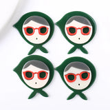 10pcs Turban Glasses Spacer Beads for Jewelry Making Acrylic Party Christmas