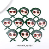 10pcs Turban Glasses Spacer Beads for Jewelry Making Acrylic Party Christmas