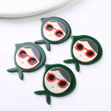 10pcs Turban Glasses Spacer Beads for Jewelry Making Acrylic Party Christmas