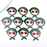 10pcs Turban Glasses Spacer Beads for Jewelry Making Acrylic Party Christmas
