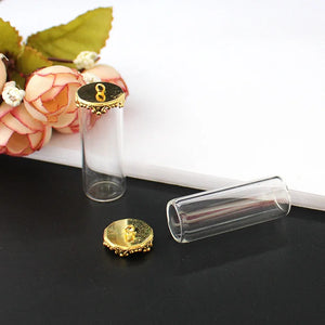 10pcs Clear 41*15mm Glass Bottle with Lid Pendant DIY Jewelry Craft
