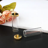 10pcs Clear 41*15mm Glass Bottle with Lid Pendant DIY Jewelry Craft