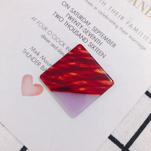 10pcs Vintage Acrylic Square Earring Jewelry Charms in Various Colors