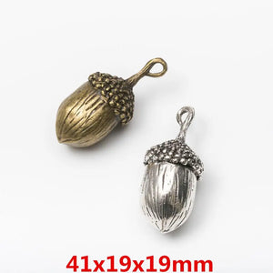 10pcs 42*19MM Silver Pine Cone Nut Charms Vintage Bronze Metal Pendant