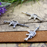 10pcs 45*16mm Submachine Gun Tibetan Silver Plated Pendants