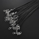 10pcs 45cm Brown Braid Wax Cord DIY Pendant Necklace Jewelry Making