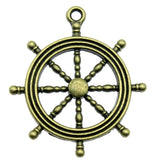 10pcs Bronze Rudder Charms for DIY Jewelry Making
