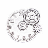 10pcs Antique Bronze Steampunk Gear Clock Pendants Charm