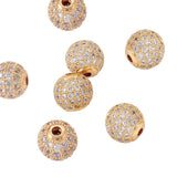 10pcs Brass CZ Beads Gunmetal DIY Jewelry Findings