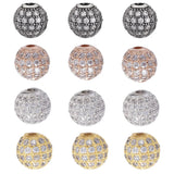 10pcs Brass CZ Beads Gunmetal DIY Jewelry Findings