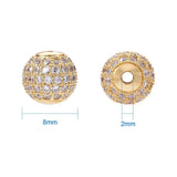 10pcs Brass CZ Beads Gunmetal DIY Jewelry Findings