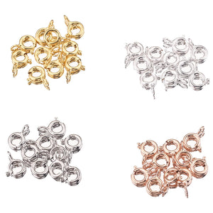 10pcs 925 Sterling Silver Claw Spring Clasps Hooks Round for Jewelry Making DIY