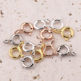10pcs 925 Sterling Silver Claw Spring Clasps Hooks Round for Jewelry Making DIY