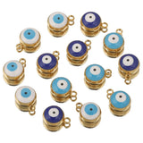 10pcs Stainless Steel Enamel Evil Eye Charms for Jewelry Making