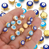 10pcs Stainless Steel Enamel Evil Eye Charms for Jewelry Making