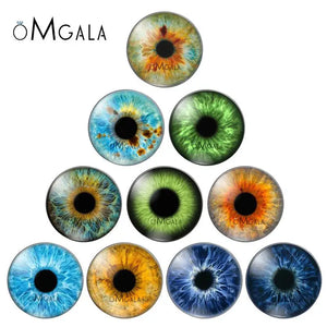 10pcs Dragon Eyes Cat Eye Toys 8mm-25mm Glass Cabochons DIY Accessories