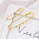 10pcs Safety Pins Brooch Blank Base 3/4 Holes Pins for Jewelry Making