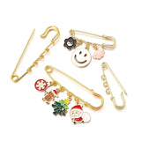 10pcs Safety Pins Brooch Blank Base 3/4 Holes Pins for Jewelry Making