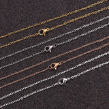 10pcs 50cm Stainless Steel Plated Cuban Chains for DIY Jewelry Making