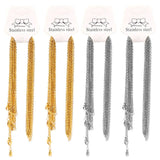 10pcs 50cm Stainless Steel Plated Cuban Chains for DIY Jewelry Making