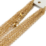 10pcs 50cm Stainless Steel Plated Cuban Chains for DIY Jewelry Making